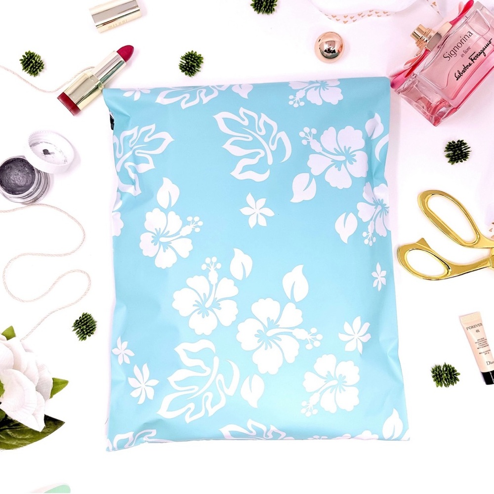20 Poly Mailers 10 x 13 Hawaiian Flowers